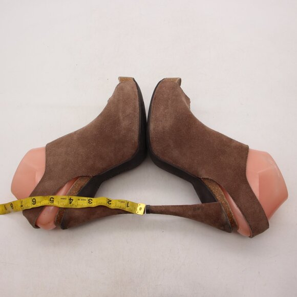Pedro Garcia 'Paola'  Women's EU Size 38.5 Suede Heels Brown - Picture 6 of 9